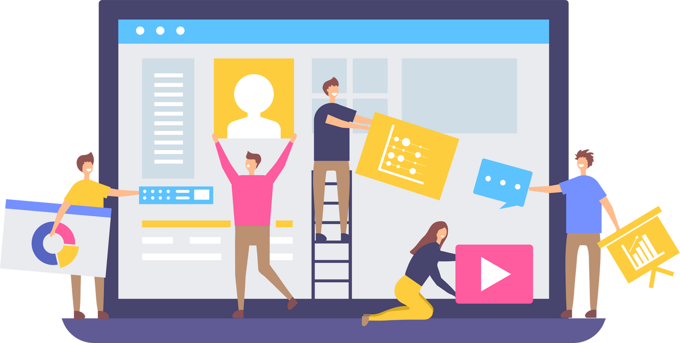 characters making web pages peoples decorated websites